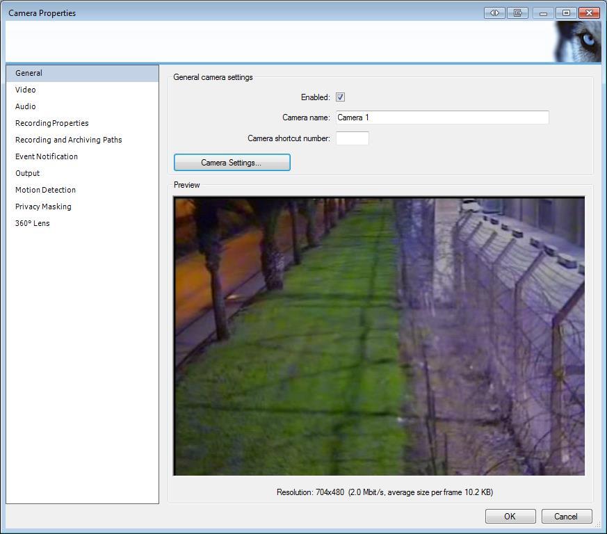 Video Configuration If ioimage units are added as universal driver, the following additional settings are required: Select a newly added ioimage camera Right-click a camera in