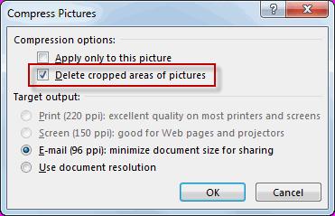 Sharing and Securing a Presentation 2. On the Picture Tools Format tab, in the Adjust group, click Compress Pictures. 3.