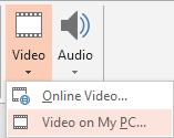 Slect AUDIO ON MY PC. Browse to your audio file and select INSERT.