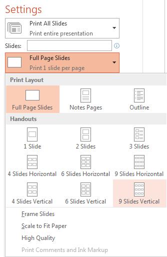 PRINTING YOUR PRESENTATION Because PowerPoint is a presentation package, it has been designed to offer you several options in the way you print your presentation, depending on your purpose.