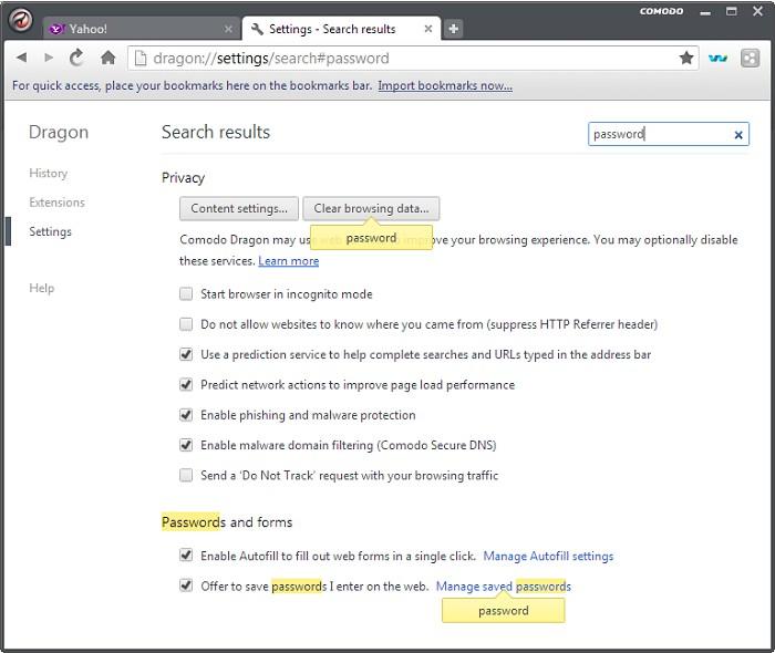 The settings search box is located at the upper right - hand side.