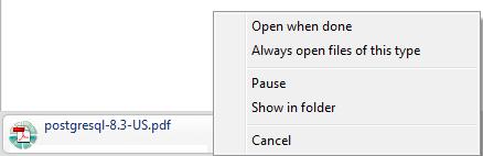 Select the 'Pause' or 'Cancel' in the pop-up menu. Click the 'Show in folder' to view the location of the folder in your computer. Click here to know more about changing the default download location.