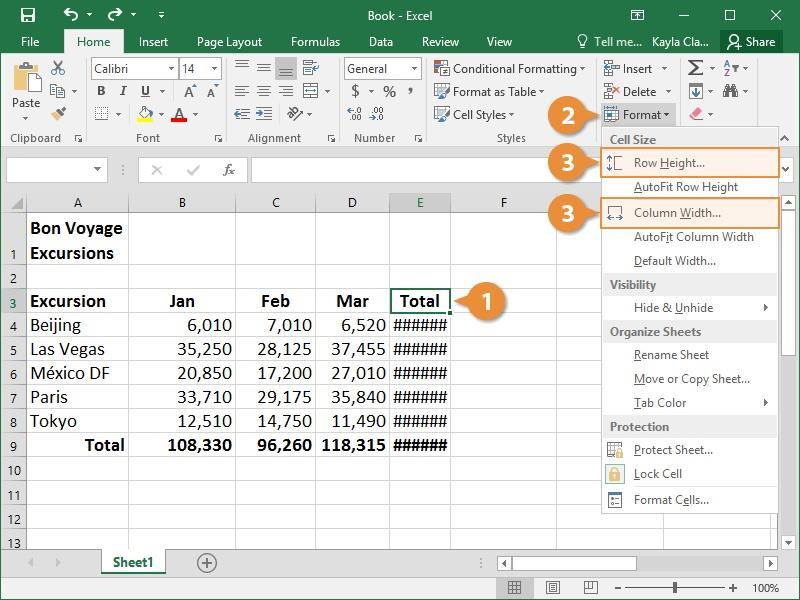 Use Additional Size Options If you know exactly what size you want a column or row, you can set a precise measurement. Select the columns or rows you want to format.