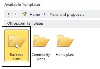 Project will now display all the templates in that category.