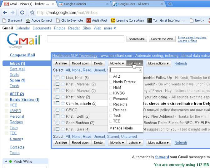File Gmail does not use the traditional folder structure used by some e-mail tools.