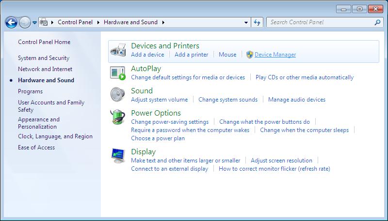 Section 5 Install the USB Driver Software (Windows 7) To install the USB driver software on a computer running Windows 7: 1.
