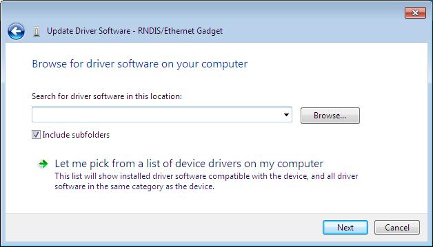 Select the file and click Open. 9. The path to the powerxpert.inf file displays in the Search for driver software in this location box.