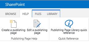 Publishing Pages Library Publishing Page Help Create a publishing page - Video Edit a publishing page -