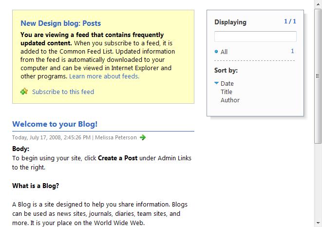 Working with Blogs, Wikis, and Workspaces Tips To view comment to a blog entry, click Comments under a blog entry. Or, click the title of the blog entry.