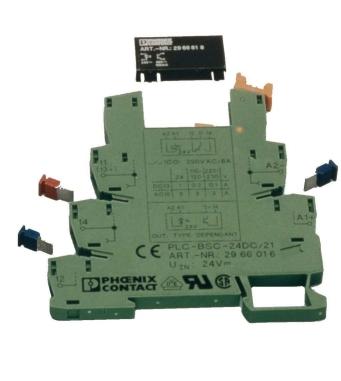 PLC-RSC-24DC/21 The PLC-RSC-24DC/21 is a single channel relay module which comes with a single SPDT relay fitted. * Relay contacts rates at 6A 240VAC. * Relay coil 24VDC nominal. * Compact Size.