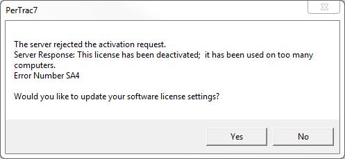 Solution: The license must be released from the named user computer before it can be used on another named user computer. This situation may occur if you use a desktop and a laptop computer.