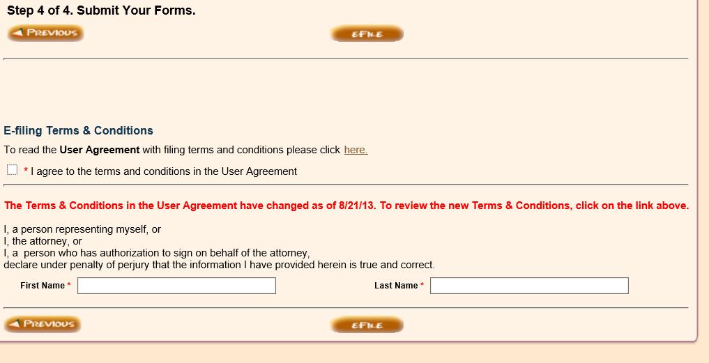 To complete your submission: Agree to the Terms and Conditions in the User Agreement.