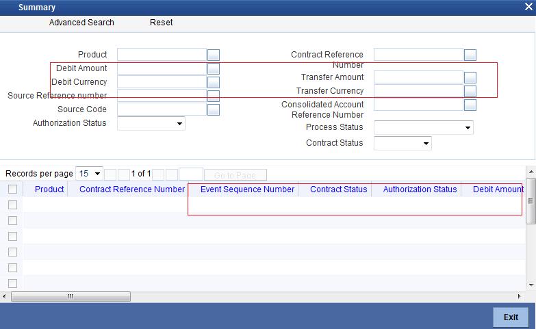 14.1.13 Custom Buttons Buttons can be added to summary screen using Custom Buttons Tab of the summary screen of Oracle FLEXCUBE Enterprise Limits and Collateral Management Development Workbench, same