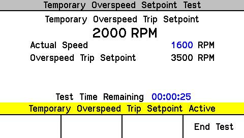 Manual 26546V2 ProTech-SX Simplex System Temp. Overspeed Test Procedure To configure this test, see Configure Test Modes Procedure in the section above.