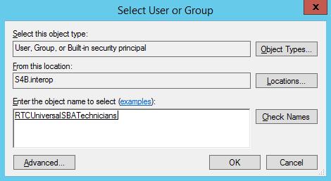 Select User or Group Dialog Box 4.