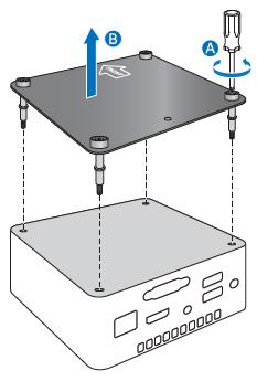 This guide tells you how to: Install a 2.5 drive Install a VESA mount bracket Connect power Install the latest drivers Open the Intel NUC Chassis To open the Intel NUC chassis, follow these steps: 1.