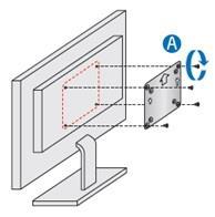 Attach and Use the VESA Bracket (Optional) Follow these instructions to attach and use the VESA mount bracket: 1.