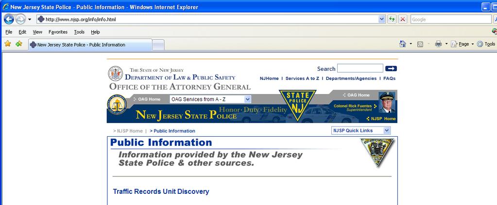 Public Information Page Navigate to the Alcotest