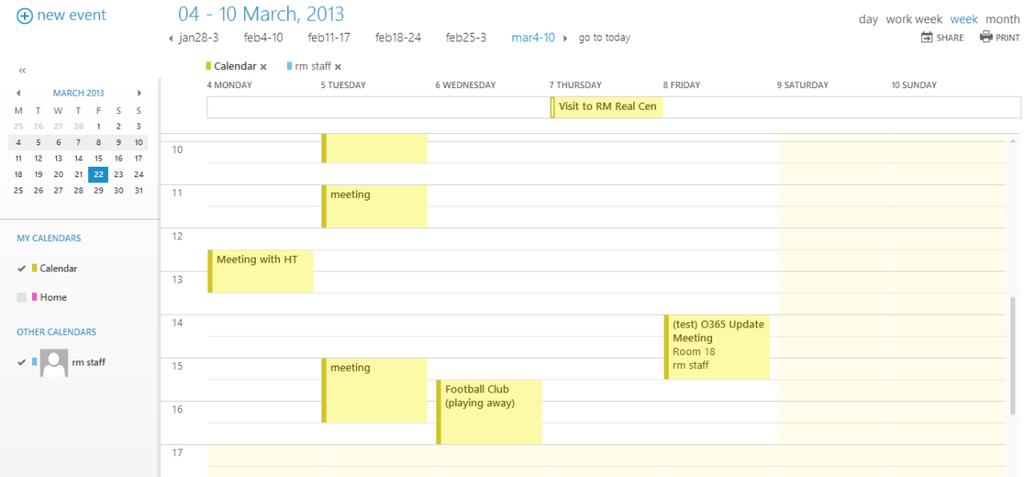 6 The Calendar area Your calendar lets you create and track appointments and meetings.