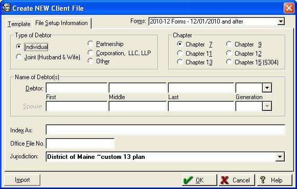 18 Account Management VII. IMPORT A CLIENT FILE INTO BEST CASE BANKRUPTCY Import into a new or existing client file New Client 1. In Best Case, create a new client file. 2.