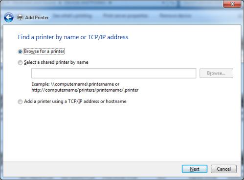 4. Specify the printer to be shared.