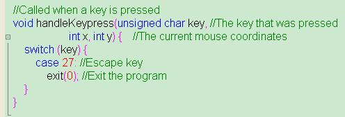 Going Through the Source Code This function handles any keys pressed by the user.