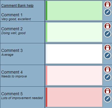 The rules of creating good Comment Banks When creating all your COMMENT BANKS remember to DO these things: Use [name] to refer to a child s name using square brackets Use [name]'s and it will be