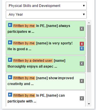 Search through other people s COMMENT BANKS You are able to access ALL the comments written in your school. You are able to access ALL the comments created by the staff at School PUPIL TRACKER.