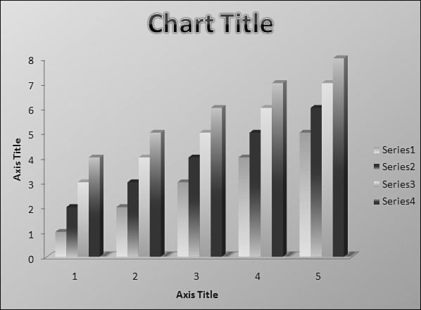 NOTE Unfortunately, Live Preview does not work for Chart Styles. Figure 6.9 The gallery of styles you can apply to a Chart. 4.