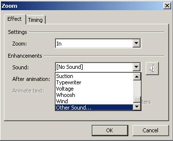 clicking OTHER SOUND and navigating to the place you saved the sound file(s).