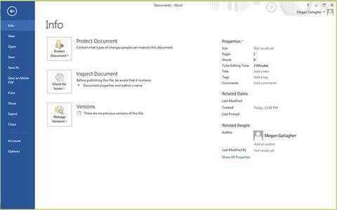 SAVING YOUR DOCUMENT Saving Initially To do this, go to File Tab > Save As.