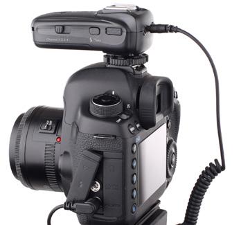 USING AS A REMOTE SHUTTER RELEASE Mounting the Receiver On-Camera To mount the receiver to your