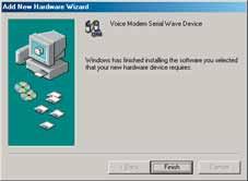 6. Windows will locate all available wave driver files for your modem. Select one of the drivers and click on OK to continue. 7.