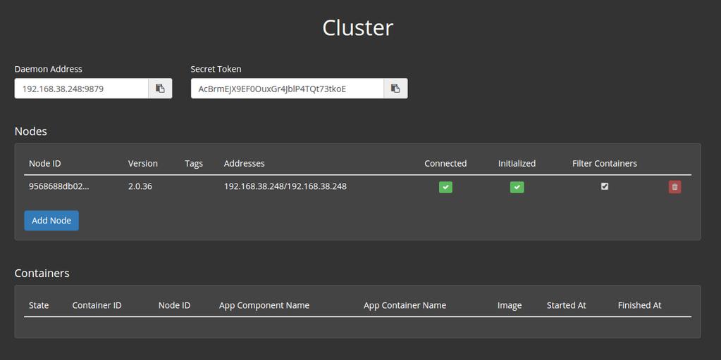 Once volumes have been restored, you will be redirected to the cluster screen: The restore is not completed yet. Data is in the volumes, now it need to be transferred to the database.