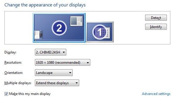 Select Duplicate these displays in the multiple displays drop-down menu, and then click Apply. Then Click OK to exit the settings screen. In mirror mode, the monitor attached to the USB3.