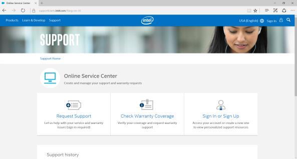 Intel Customer Support via Email - Submit a service request to Intel Customer Support