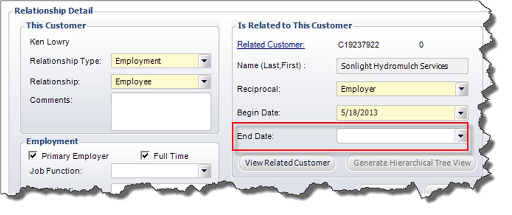 CHANGE NAME OR ADDRESS Changing name of an individual or company from the Change Name link on the Customer tab will also update the name on the primary address ONLY if the names matched to begin with.