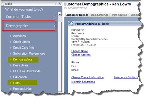 ADD DEMOGRAPHICS For your access contacts, you had descriptions located within Details, Trades, Contacts and the Individual buttons; within Personify, you will find these descriptions under