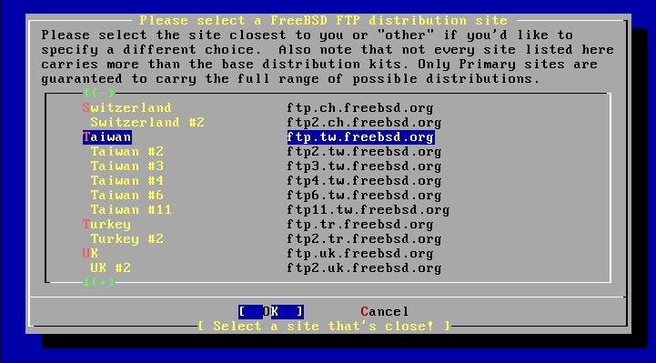 4. FreeBSD Installer: Media (2) Install