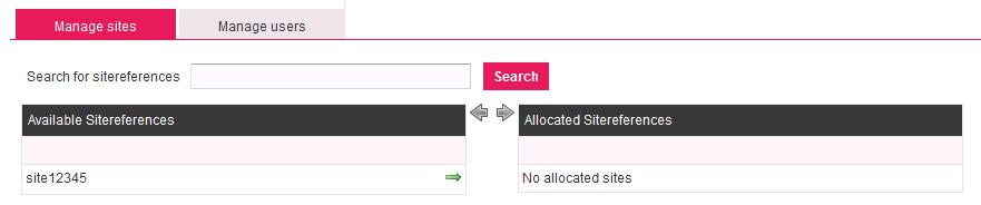 To allocate a username to the new user, click on the required username. The selected username will move from the Available Usernames column to the Allocated Usernames column.