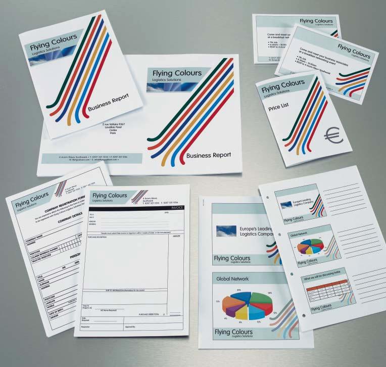 The added impact of colour makes information more memorable and gives a professional quality to all business documents.