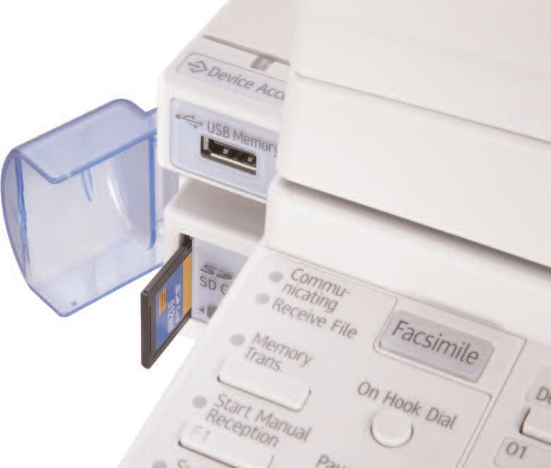 Take your documents on the go with the easy and convenient Scan-to-Media option.