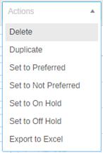Go to Codes>Suppliers. Click on the Actions drop down list At the bottom of the list, there is an option to Export to Excel.