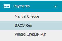 7. BACS Payments disable in BACS Processing if remittance email is missing If a supplier does not have an email address, although the invoice will appear in the BACS run selection screen, the invoice