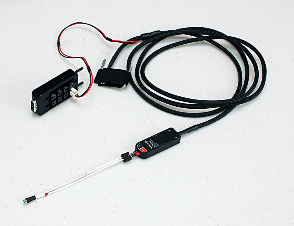 Data Sheet P67SA01SD Single Input Solder-down Probe, shown with Option 1P power adapter. P67SA16 x8 Midbus Probe and Accessories.