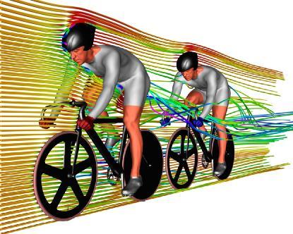 8. CFD calculations on track cyclists using STL solid geometry.