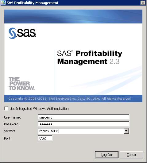 Creating the SAS Profitability Management Database If you are migrating from Profitability Management 2.1 or 2.