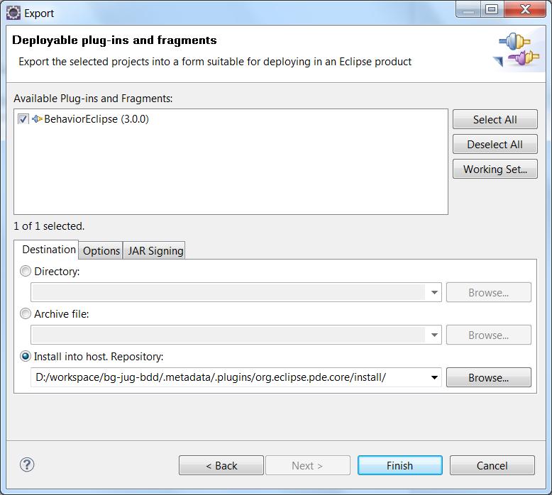 JBehave Install Eclipse Plugin 12.