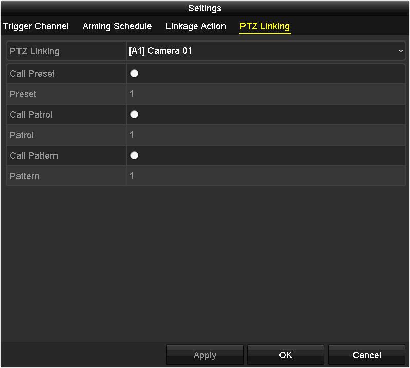 Figure 8-8 Set PTZ Linking of Alarm Input Step 7 If you want to set handling action of another alarm