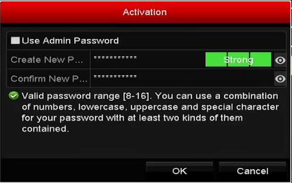 Figure 2-37 Set New Password STRONG PASSWORD RECOMMENDED-We highly recommend you create a strong password of your own choosing (Using a minimum of 8 characters, including at least three of the
